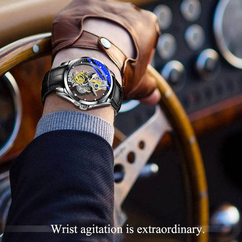 Men's Watch Skeleton Automatic Quartz